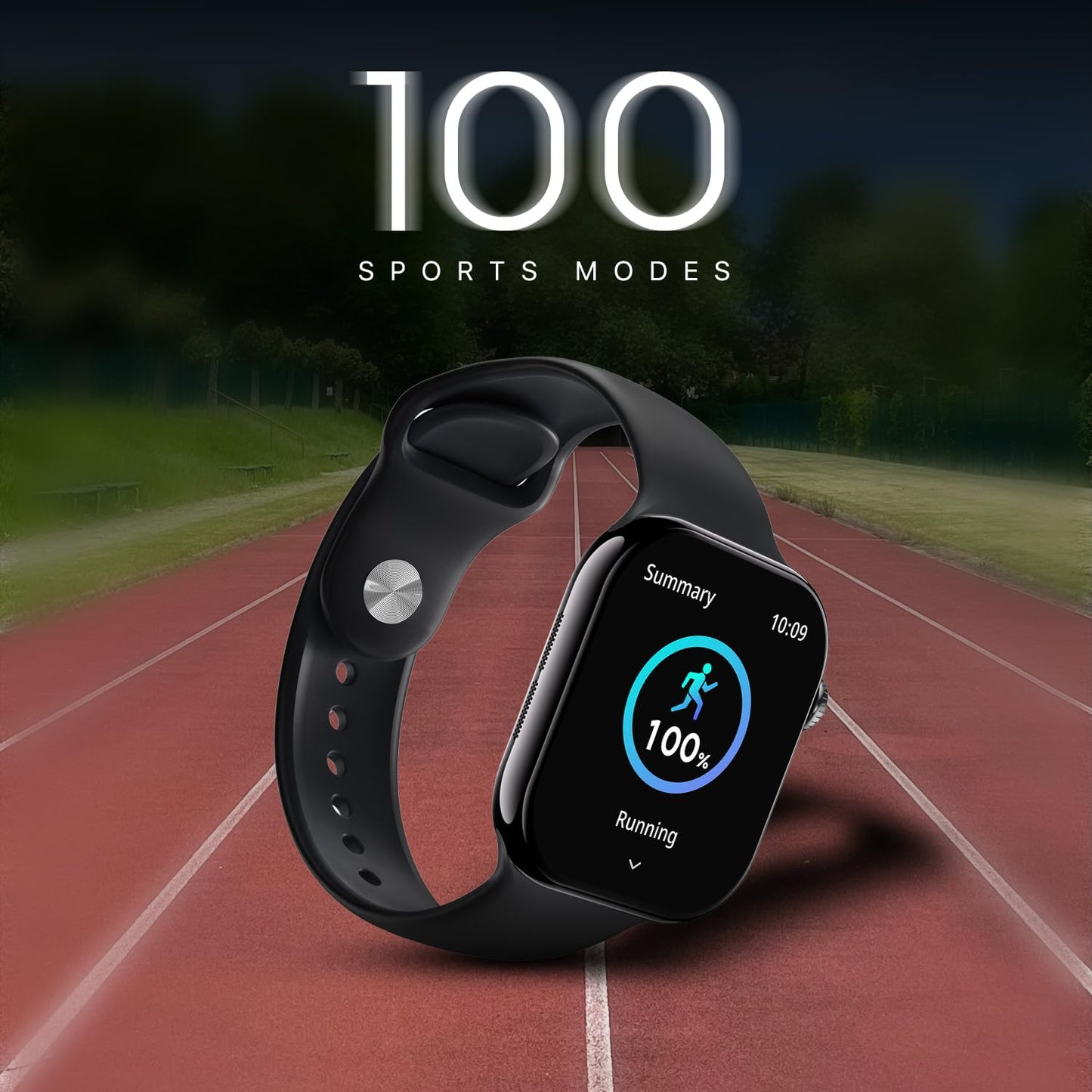 Fire-Boltt Ring X Smartwatch 2.01” Display with Always On Display, Bluetooth Calling, Wireless Charging, AI Voice Assistant, 100+ Sports Modes, Health Suite, 500+ Watchfaces (Black S)