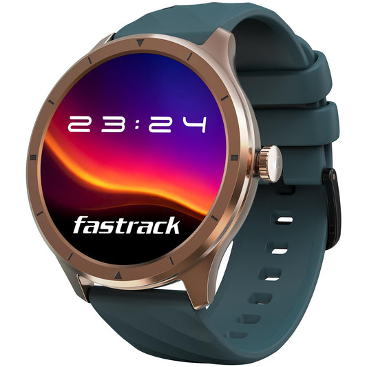 Fastrack FR2 Smart Watch, 1.38" UltraVU HD Display, Blazing Fast UI, Working Crown, AI Voice Assistant, IP68 Water & Dust Resistant, Health Suite, BT Calling, Smartwatch for Men & Women (Blue)