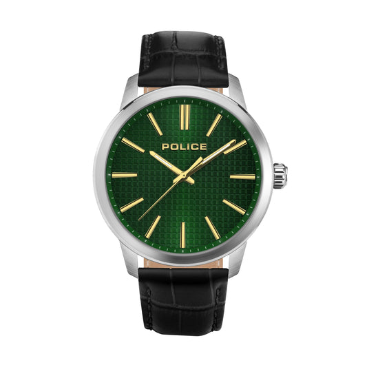 Police Quartz Multifunction Black DIAL Leather Strap Watch for Men-PLPEWJA2207701W/PLPEWJA2207701