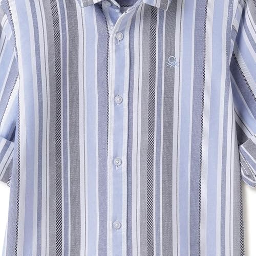 United Colors of Benetton Regular Fit Spread Collar Stripes Shirt