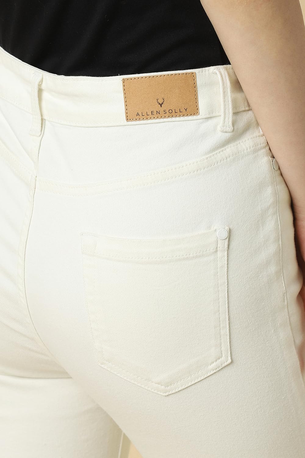 Allen Solly Women White Dark Wash Jeans