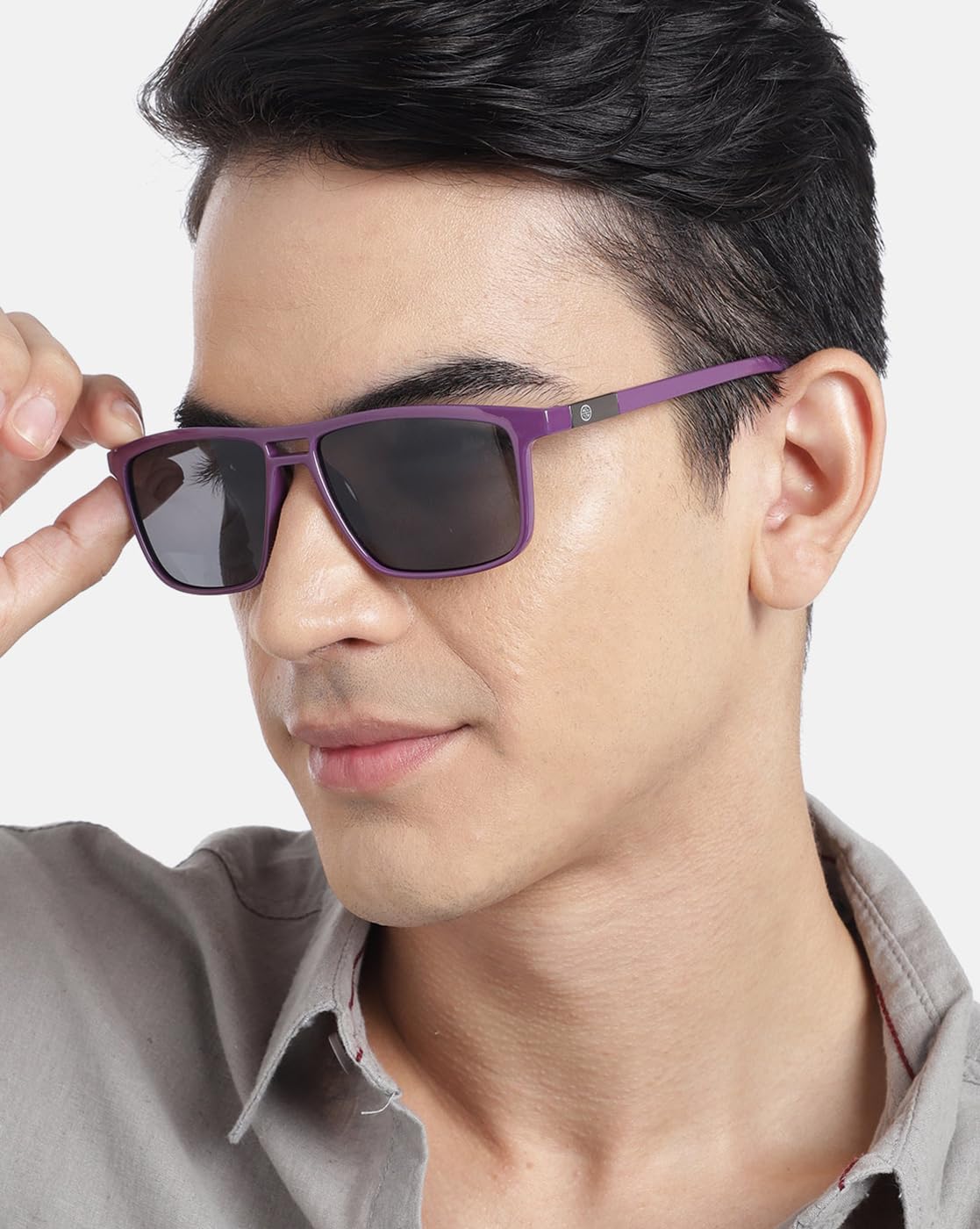 Carlton London Purple toned with UV Protected Rectangle Sunglass for Unisex