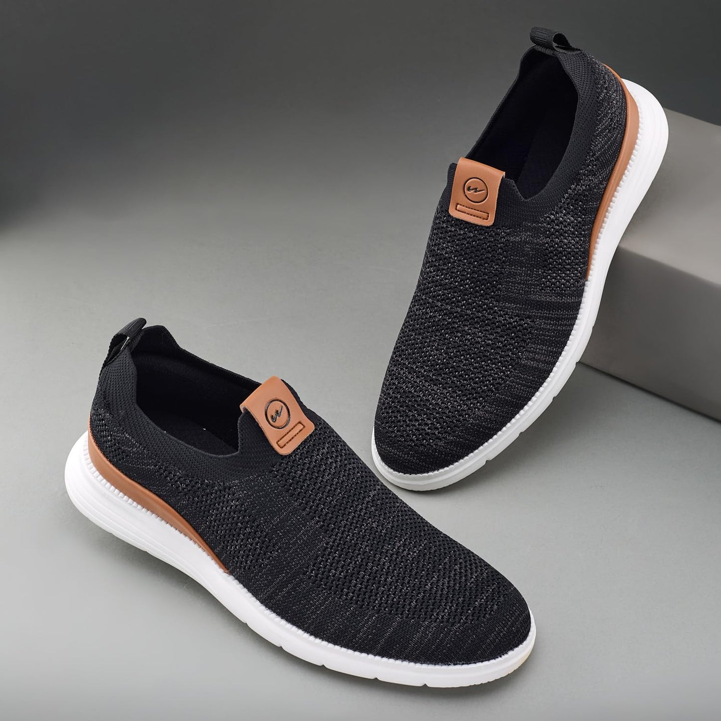 Campus Men's Chalk BLK/D.Gry Sneakers - 8UK/India 1 Pair