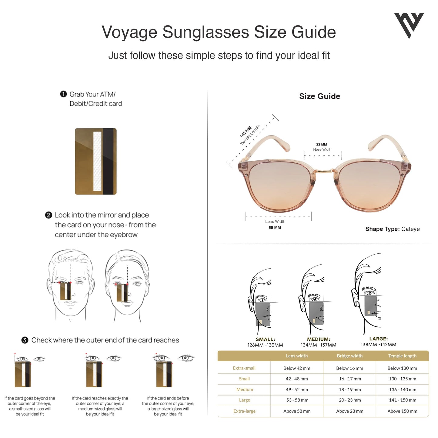 Voyage UV Protected Cateye Sunglasses for Women's(Brown Frame | Brown Lens | B6101MG3176)