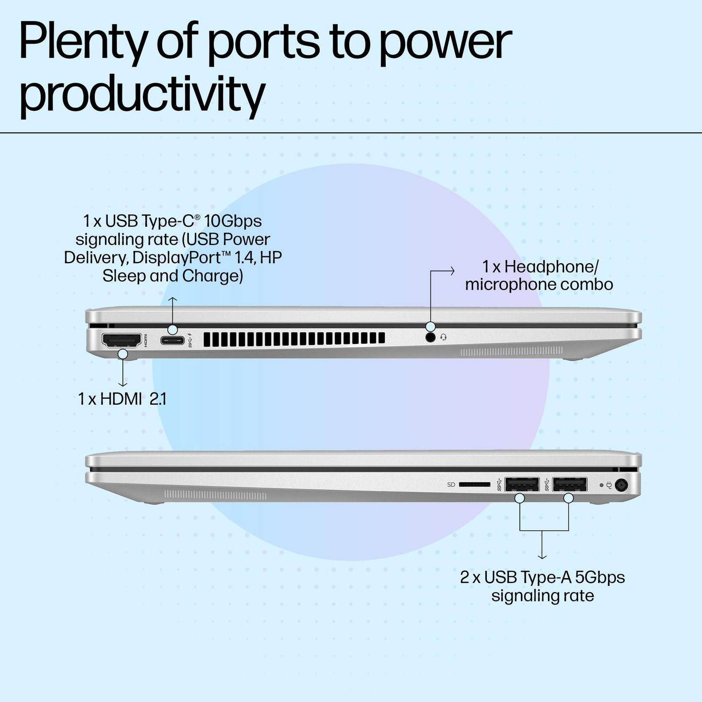 HP Pavilion x360, 13th Gen Intel Core i5-1335U Laptop (16GB DDR4, 512GB SSD) Touchscreen, 14"/35.6cm, FHD, Win 11, Office 21, Silver, 1.51kg, Iris Xe, FPR, 5MP Camera, Backlit KB, Pen, ek1074TU