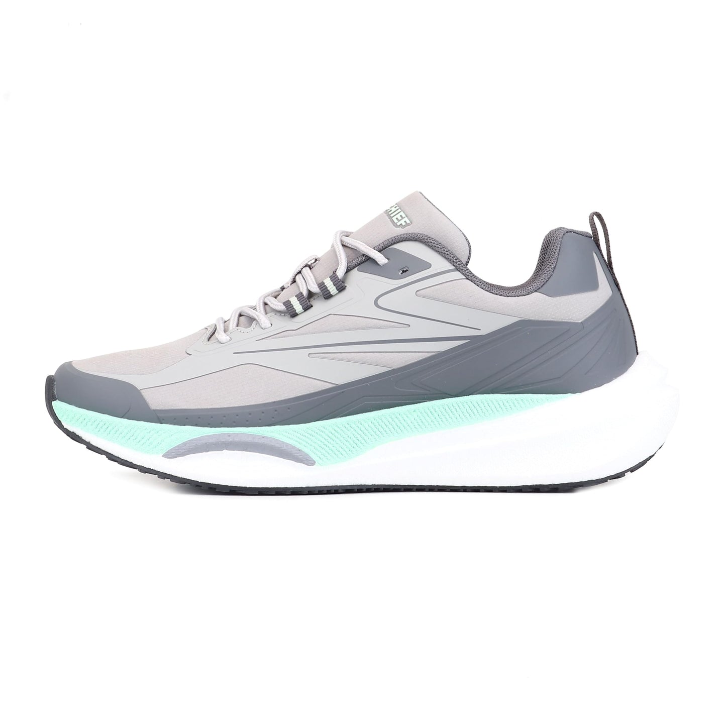Red Chief Men Running Shoes | Mesh Fabric | Lightweight | Lace-Up | Grey | Low Ankle Sports Footwear (R1740)