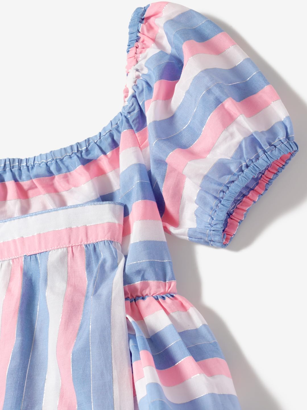 Nauti nati Girls' Striped Cotton Top and Bottom Combo