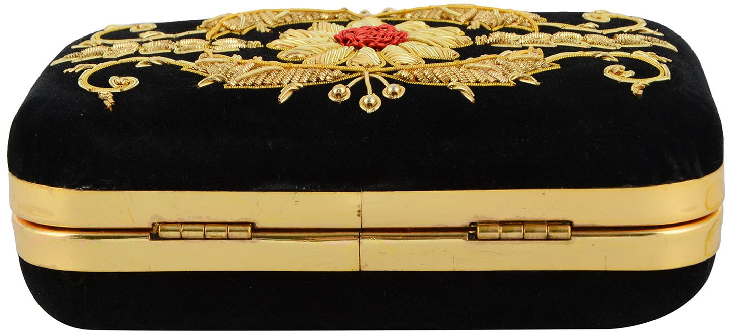 DUCHESS Women's Clutch with Clutch (multicolour) (000498BG/Black/7/4 Inches)