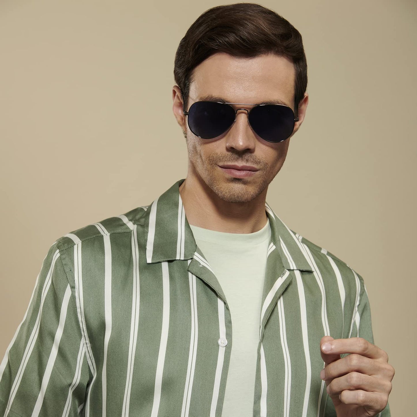 Vincent Chase By Lenskart | Full Rim Aviator Branded Latest and Stylish Sunglasses | Polarized and 100% UV Protected | Men & Women | Medium | VC 5158/P