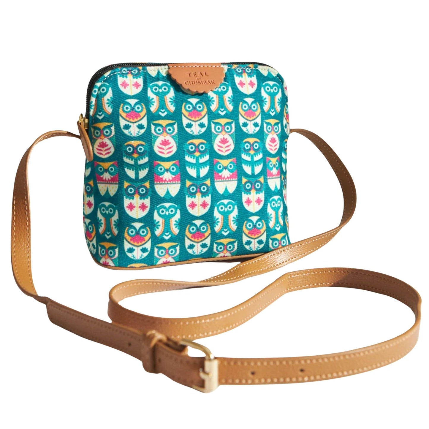 TEAL BY CHUMBAK Crossbody Sling Bag for Women | Stylish Printed Canvas Box Sling bag | Multipurpose Daily use Bag for Office/College/Travel