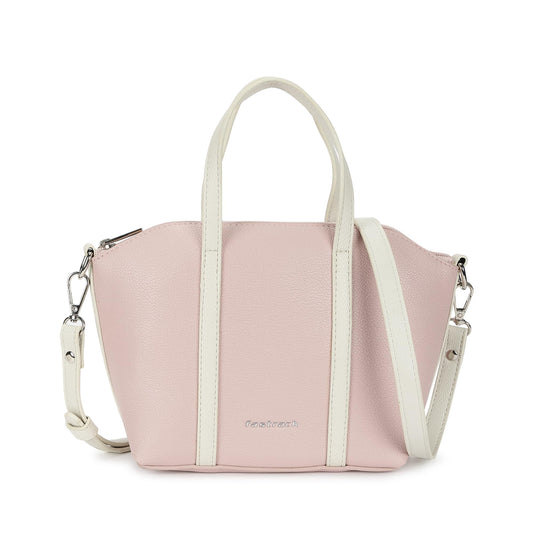 Fastrack Women Smooth Talker Sling Bag,Detachable Sling Belt,Handle Carry Option,Pebbled Faux Leather,Top Zip Closure & Inner Access Pockets,Versatile & Stylish Compact Bag,Pink