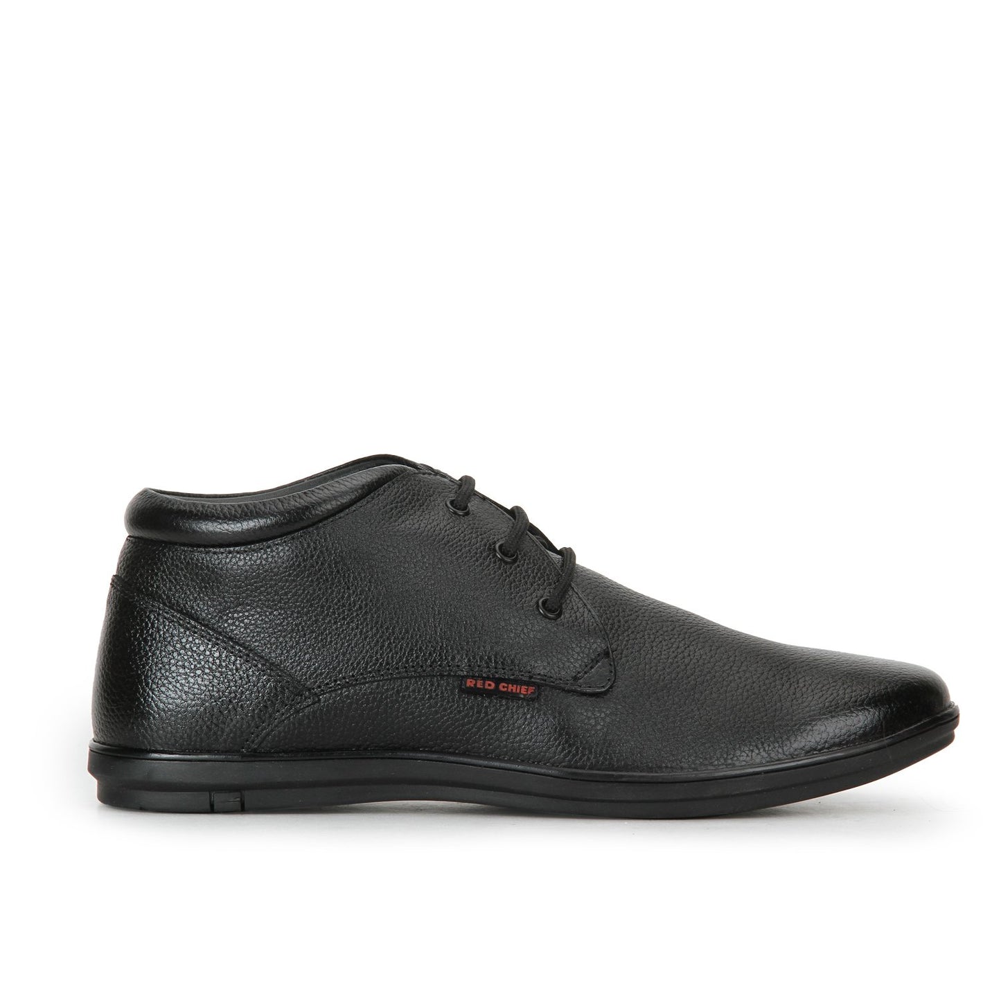 Red Chief Derby Lace Up | Men's Formal Shoes for Office | Black | Rubber Sole