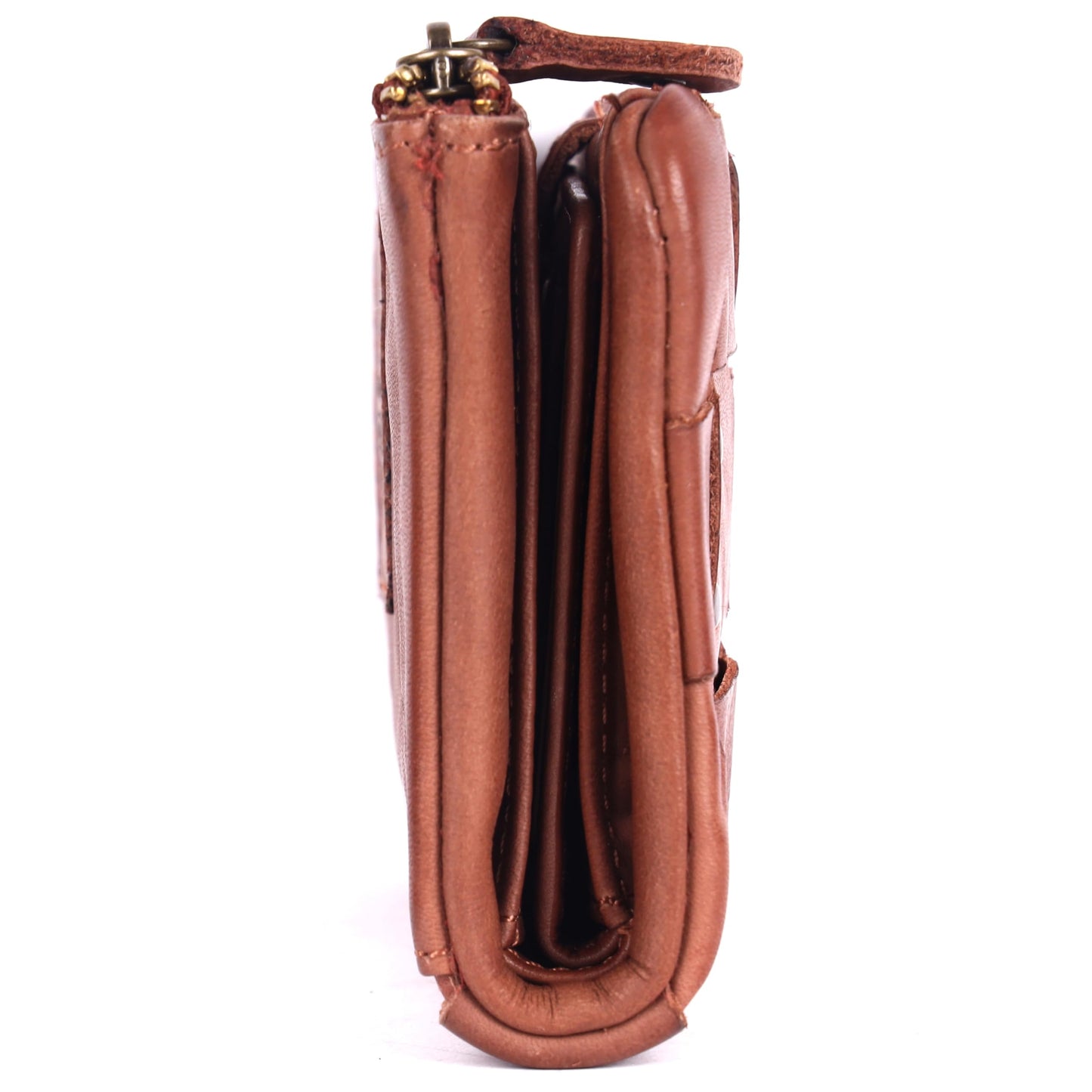 KOMPANERO Genuine Leather Women's Wallet (C-13880-Cognac)