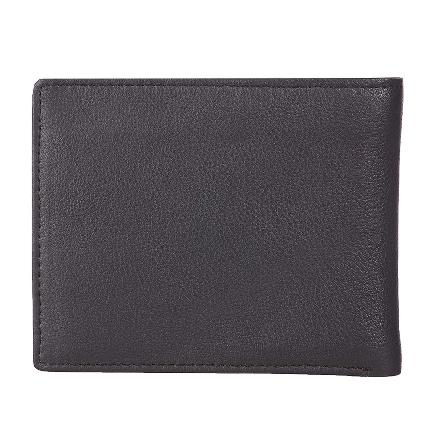 KARA Brown Bifold Men Leather Wallet - Slim Zipped Pocket Genuine Leather Wallet for Men with 9 Credi Card Holder Slot