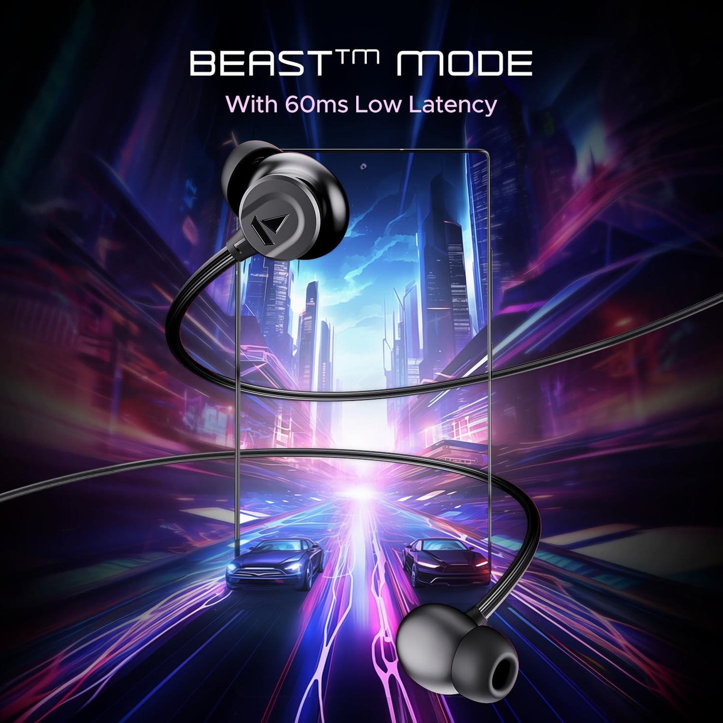 boAt Rockerz 255 ANC, 100Hrs Battery,Spatial Audio, ANC (~32dB), Fast Charge(10Mins=24HRS),3Mics AIENx,13mm Drivers, Bluetooth in Ear Neckband, Wireless with Mic Earphones (Raven Black)