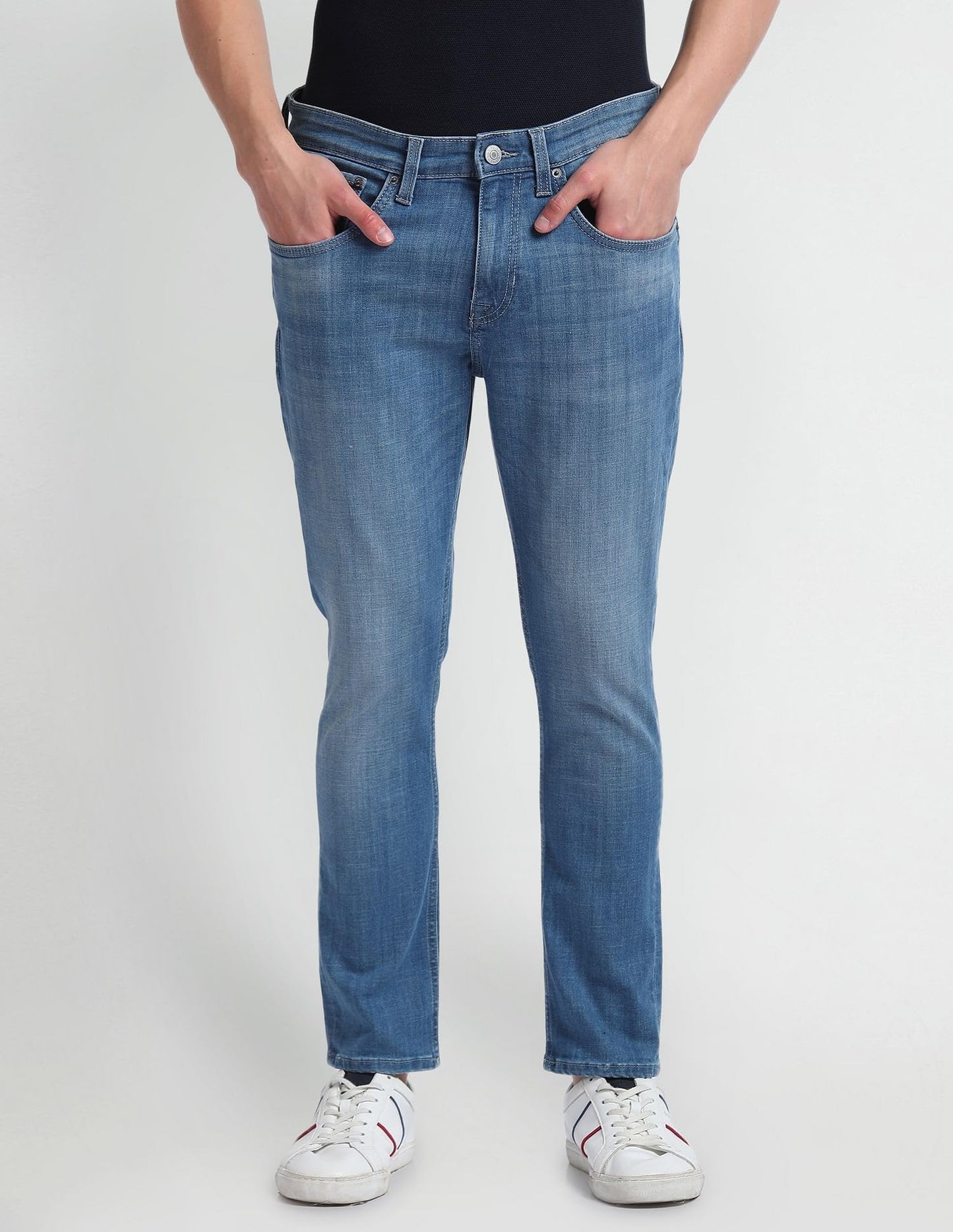 U.S. POLO ASSN. Men's Fitted Mid Rise Jeans (UDJEN1113_Blue,32