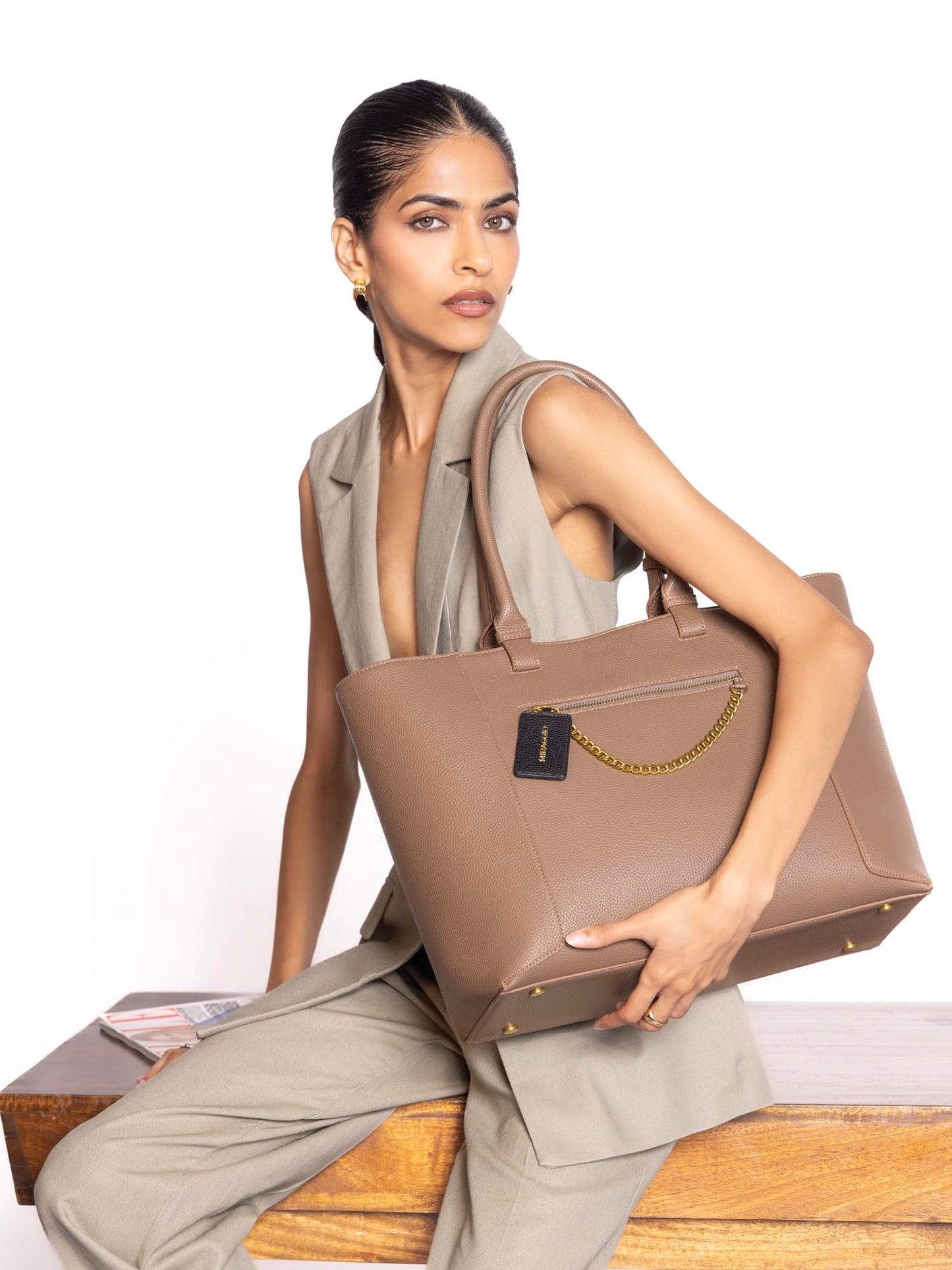 Miraggio Kris Laptop Tote Bag | Shoulder Bag For Office Fits Upto 14 Inches Laptop | Office Tote Bag | Gift For Women