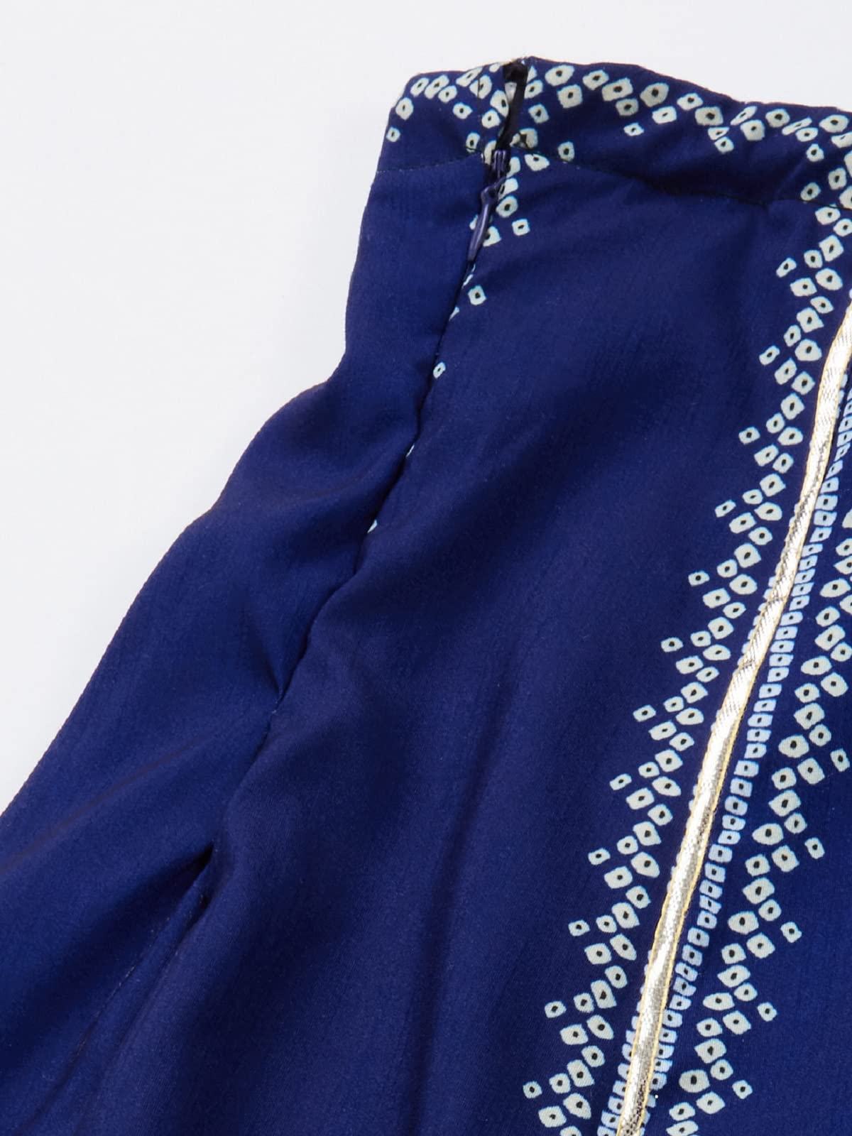 LooknBook Art Women's Silk Semi-Stitched Lehenga Choli (1251_Navy Blue_Free Size)