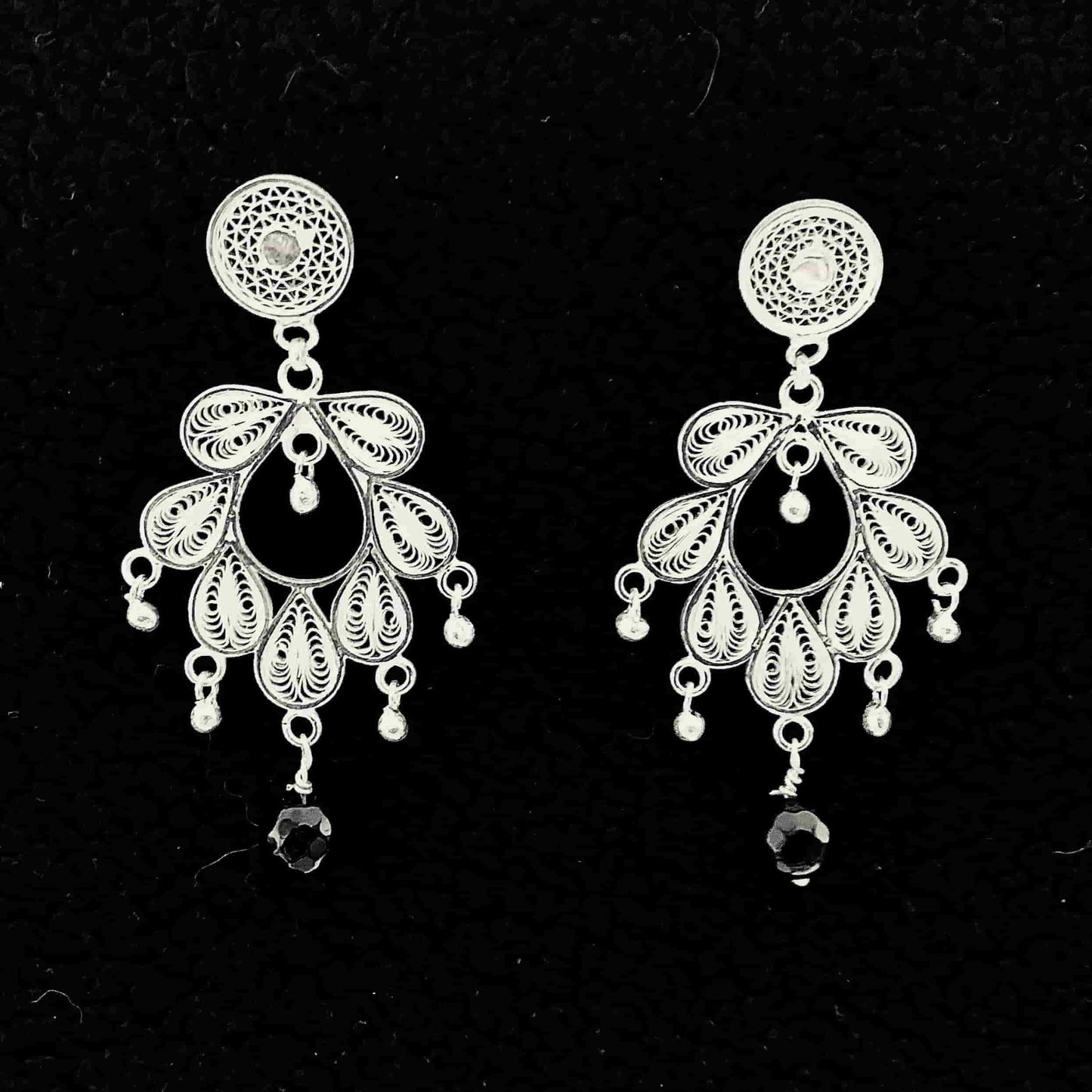 Arteastic Silver Filigree Jewellery Dangle & Drop Earrings For Women (SJ-961)
