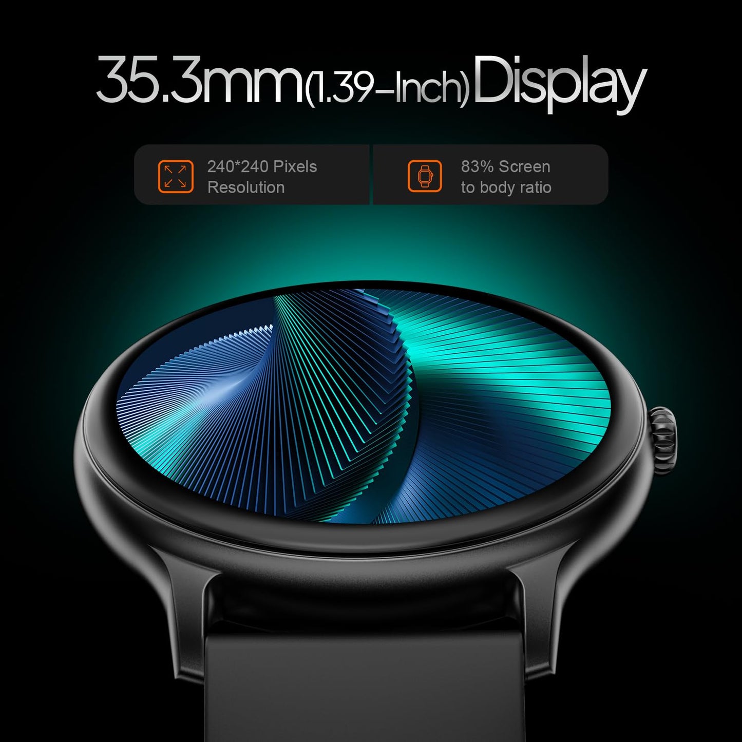 Fire-Boltt Phoenix Pro Smart Watch 1.39 inch Bluetooth Calling, AI Voice Assistant, Metal Body with 120+ Sports Modes, SpO2, Heart Rate Monitoring (Black)