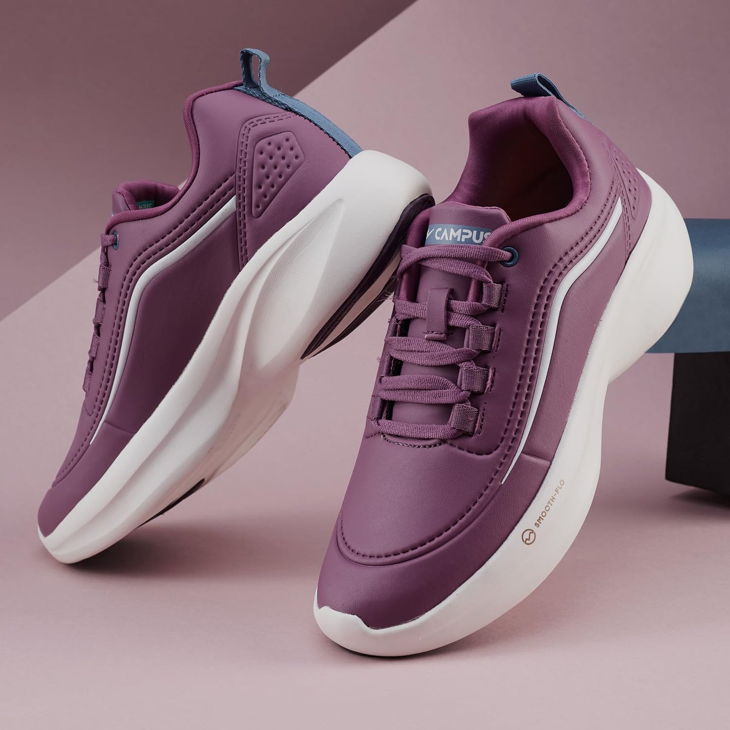 Campus Women's Beetle Sneakers Voilet/R.Slate - 6UK/India