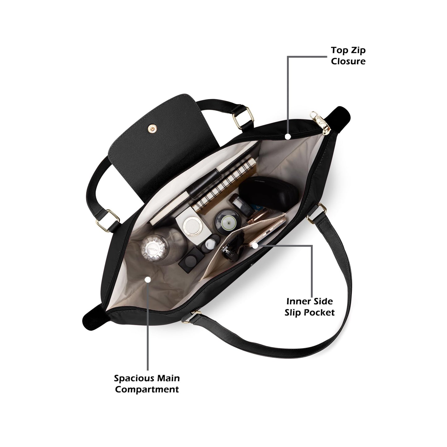 Lavie Signature Women's Oregon Tote Handbag for Women | Tote Bag for Work | Ladies purse | Stylish Shoulder Bag | Gift for Women