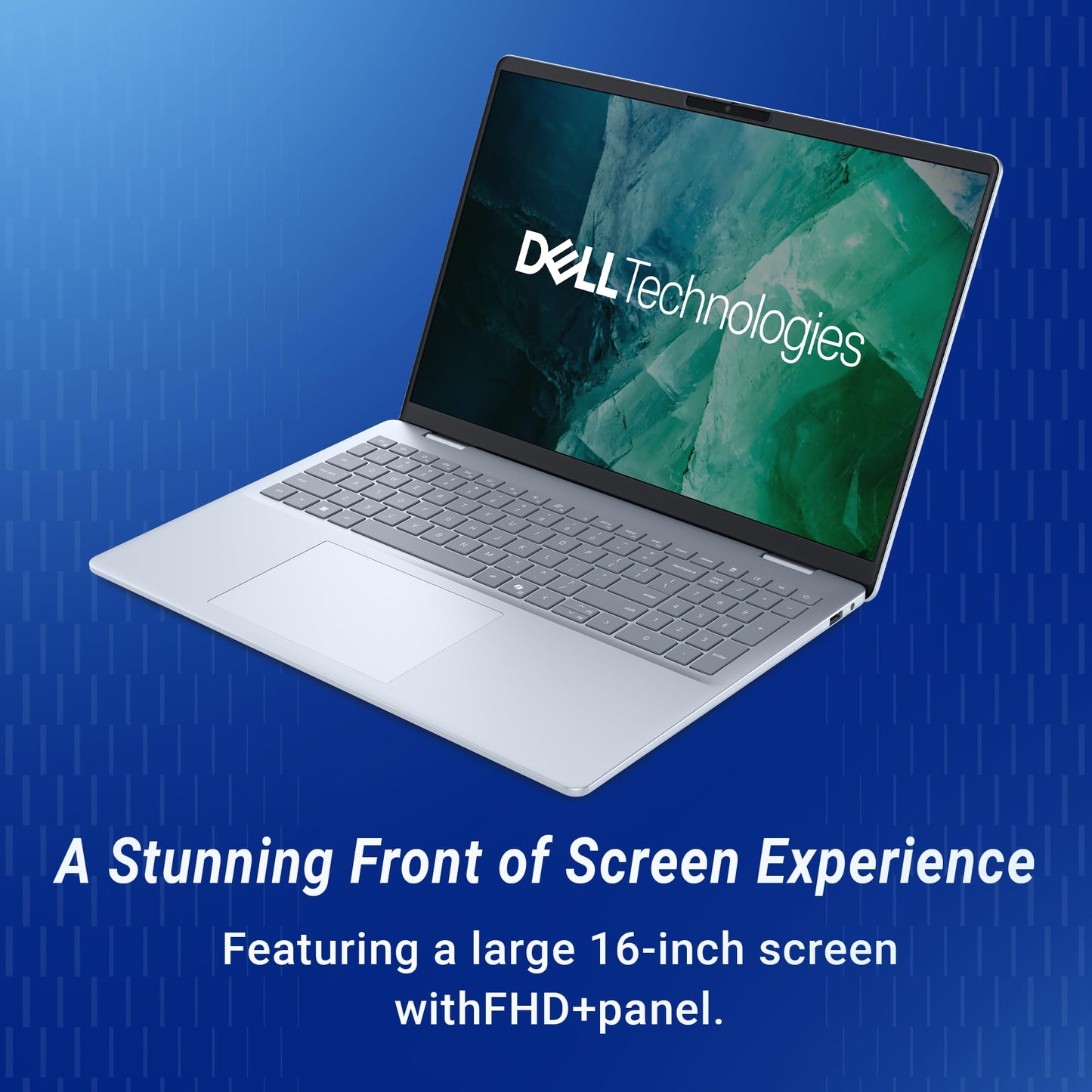 Dell 16 AMD Ryzen AI, R5-340 Processor, 16 GB LPDDR5X, 512 GB SSD, 16" (40.64 cm) FHD Plus, Win11+MSO 2024, Ice Blue, 1.83 Kg,AMD Radeon Graphics, 300 Nits IPS, Backlit+FPS Keyboard, AI Powered Laptop