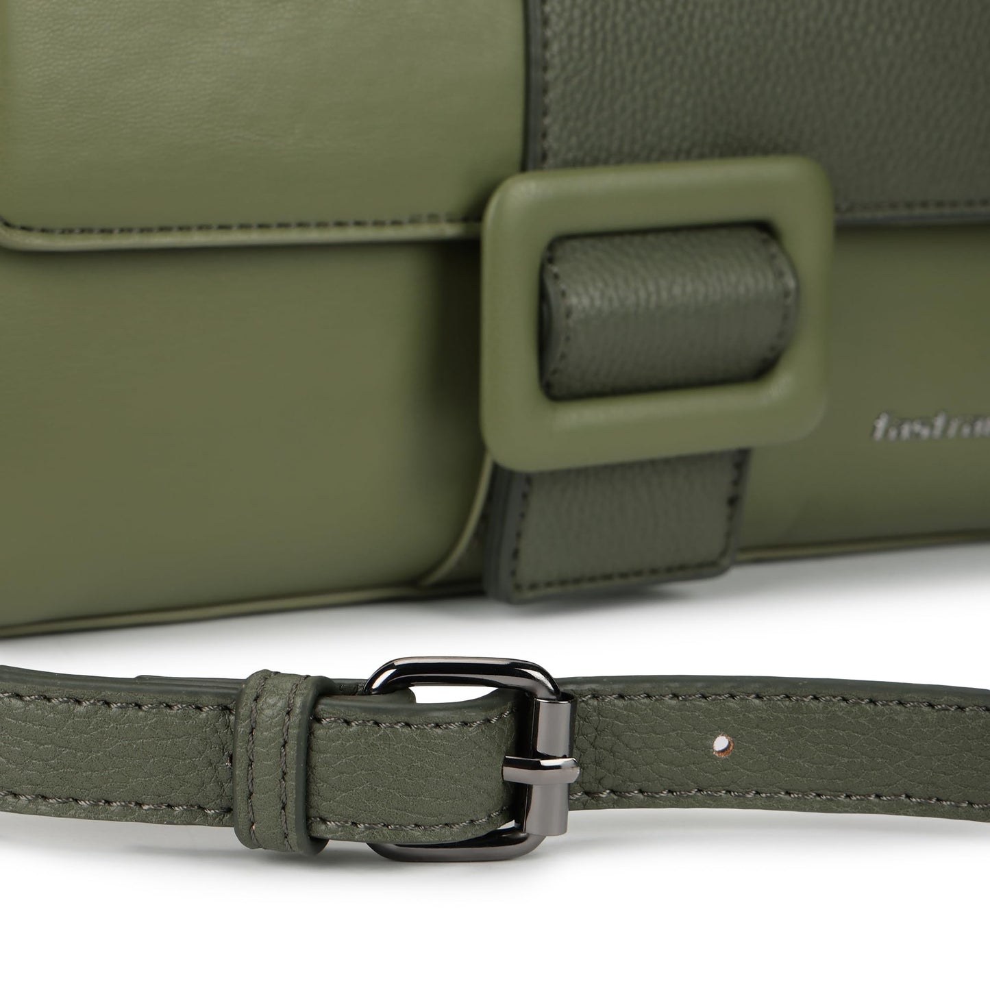 Fastrack Olive play satchel | Faux-Leather Women’s Handbag in olive | Buckle-Flap Design with Dual Carry Options & Spacious Interior