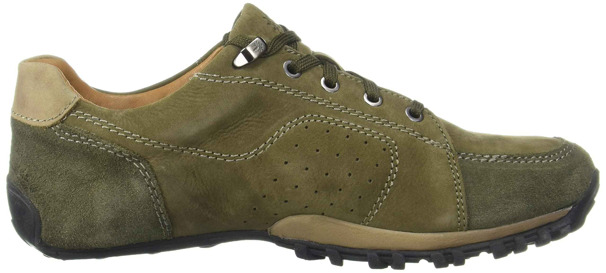 Woodland Men's Olive Green Leather Sneaker-10 UK (44 EU) (OGC 3492119)