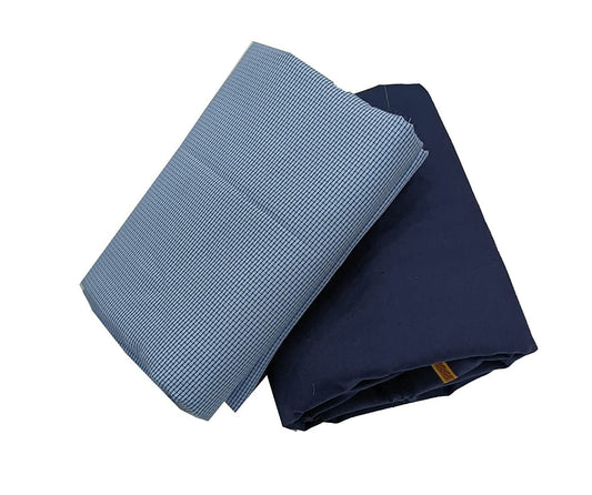 Raymond Trouser Shirt Fabric Combo Box (Blue Shirt - Blue Pant, Unstitched, All Weather Fabric)