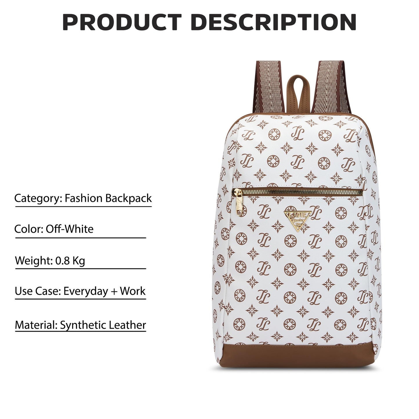 Lavie Signature Women's St.Louis 11L Fashion Backpack for Women | Compact Backpack | Ladies purse | Stylish Shoulder Bag | Gift for Women