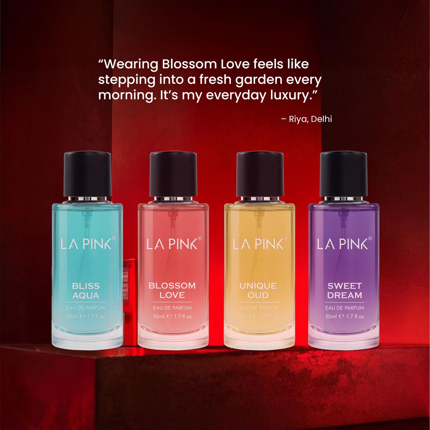 La Pink Blossom Love EDP Perfume for Woman & Man | Rose, Citrus, Fruity & Amber Notes | Long Lasting Unisex Luxury Fragrance for Men & Women | 50ml