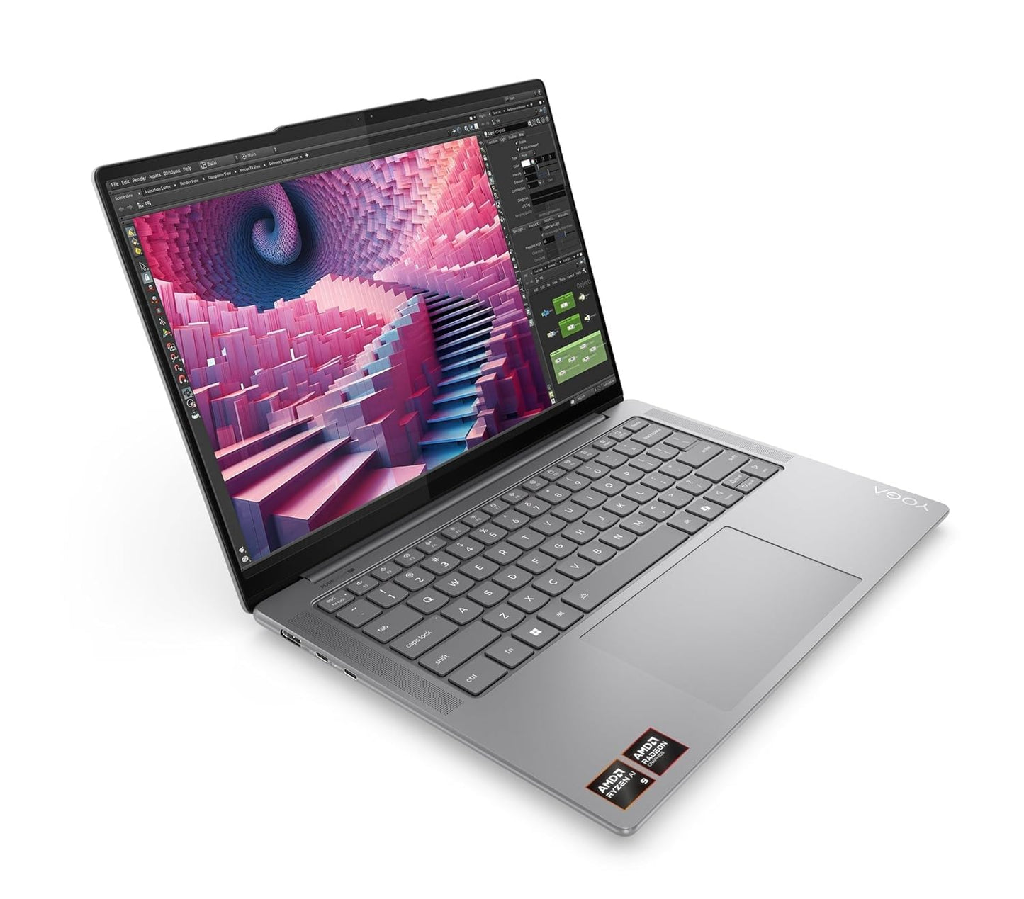 Lenovo Yoga AMD Pro 7 Ryzen AI 9 365 (32GB RAM/1TB SSD/Copilot+PC/14.5"(36.8cm)/2.8K WQXGA+OLED/120Hz/Windows11/Office Home 2024/Grey/1.54Kg), 83HN0027IN AI Laptop