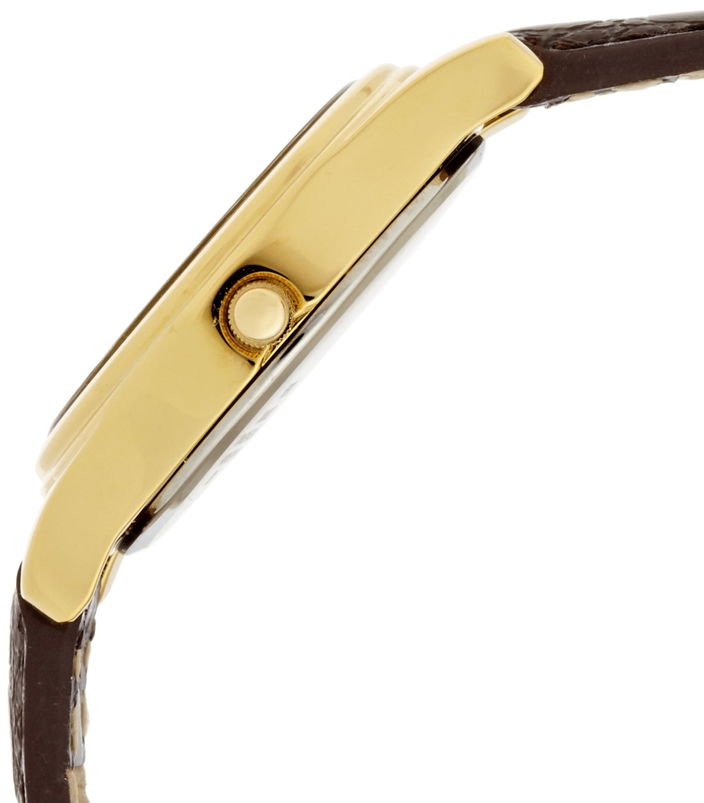 Citizen Q&Q AA95-9917 Women's Analog Solar, Waterproof, Leather Strap, White x Brown, Dial color - white, watch