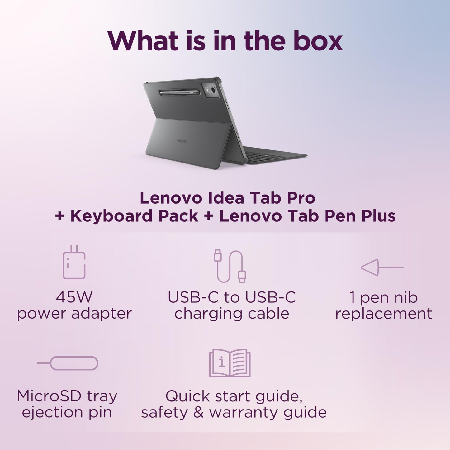 Lenovo {Smartchoice} Idea Tab Pro with Pen Plus & Keyboard|12.7" 3K Display|144 Hz Refresh|12 GB RAM, 256 GB ROM| AI-Enabled| MediaTek Dimensity 8300|4 JBL Speakers|10200 mAh Battery with 45 W Charger