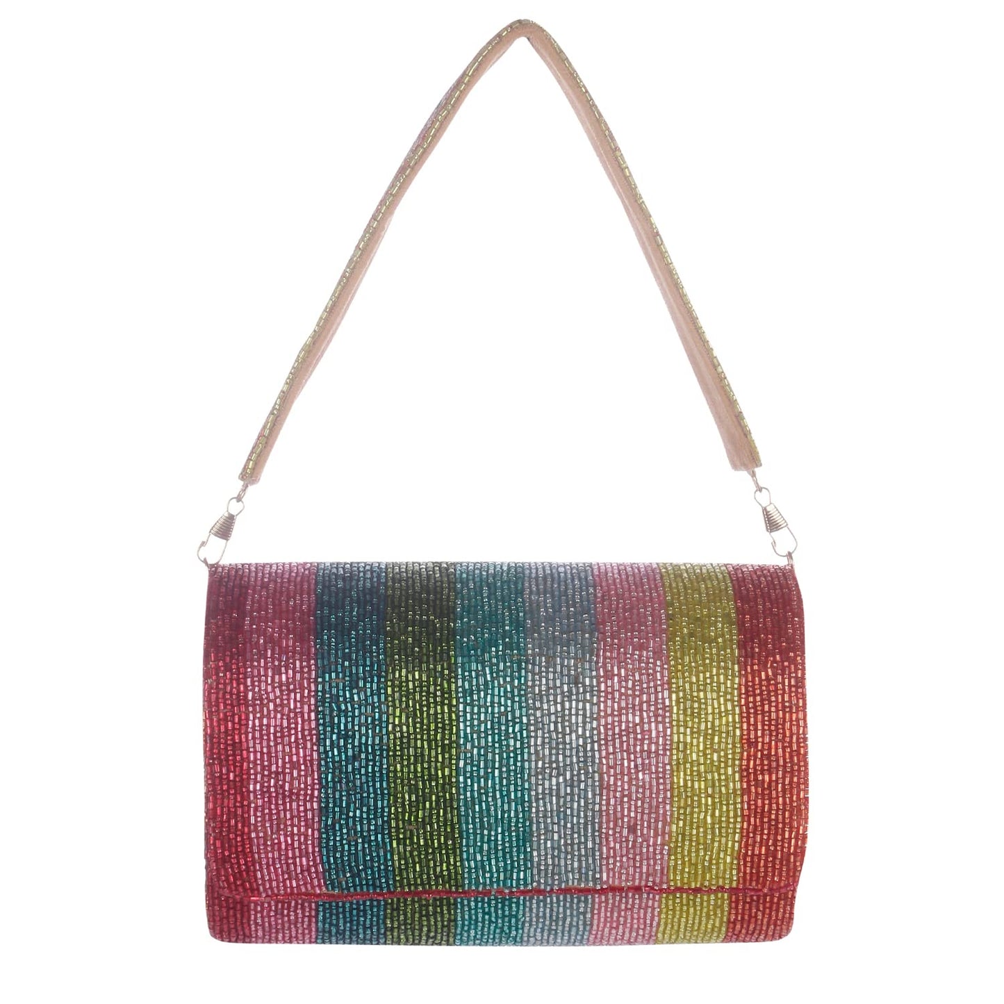 SWISNI Multicolor rainbow flap clutch bag II Women's Traditional Designer Clutch For Women & Girls II FLAP BAGS