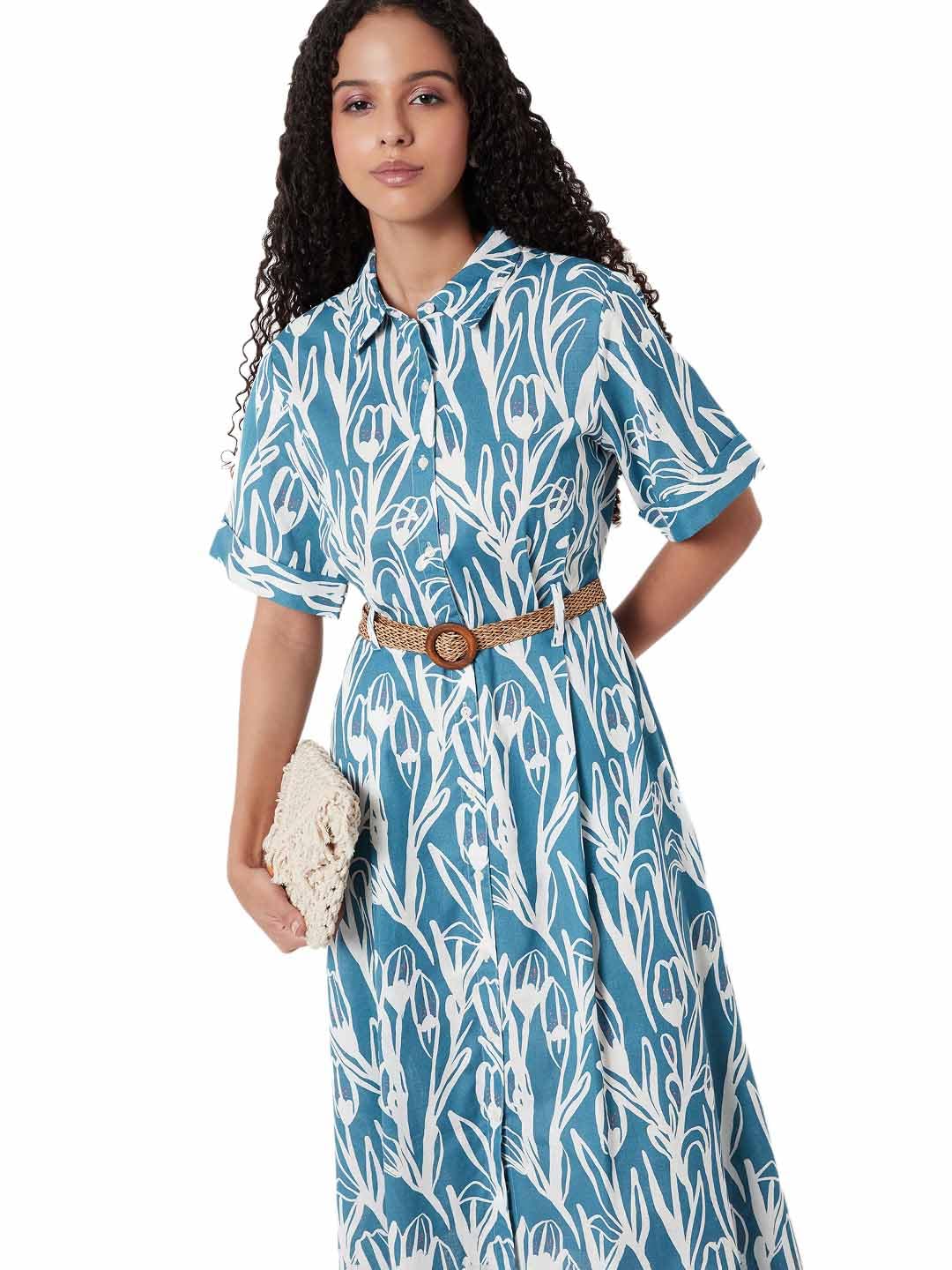 Max Women's Cotton A-Line Below The Knee Dress