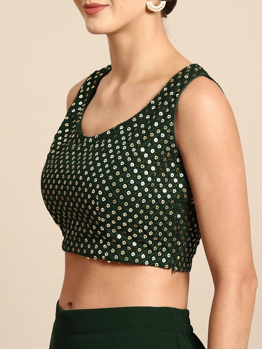 Libas Women's Georgette Saree (34709_Green)