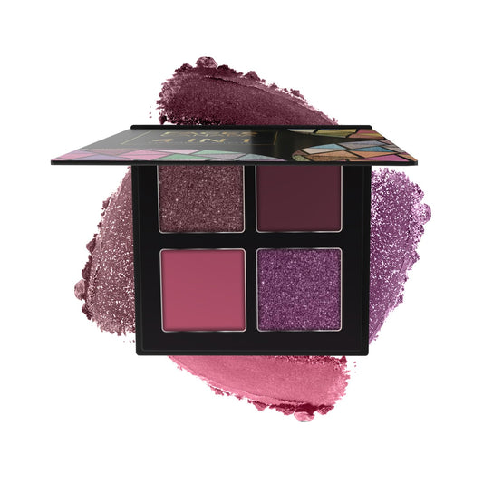 FACESCANADA 4 In 1 Quad Eyeshadow Palette Powder-Wicked Fantasy 03, 4.8G|Shimmer & Matte Shades|Satin Matte Finish Eye Shadow Quartet|Intense Pigment|Long Lasting|Vitamin E Enriched|Vegan,Multicolor