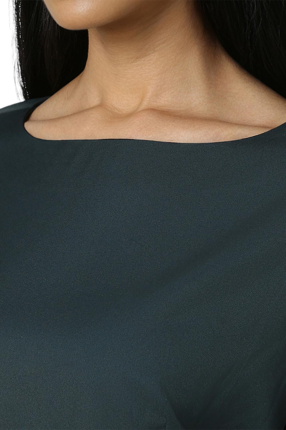 Van Heusen Women Women's Polyester Blend Modern Above The Knee Dress (VWDRCRGFP86180_Dark Green