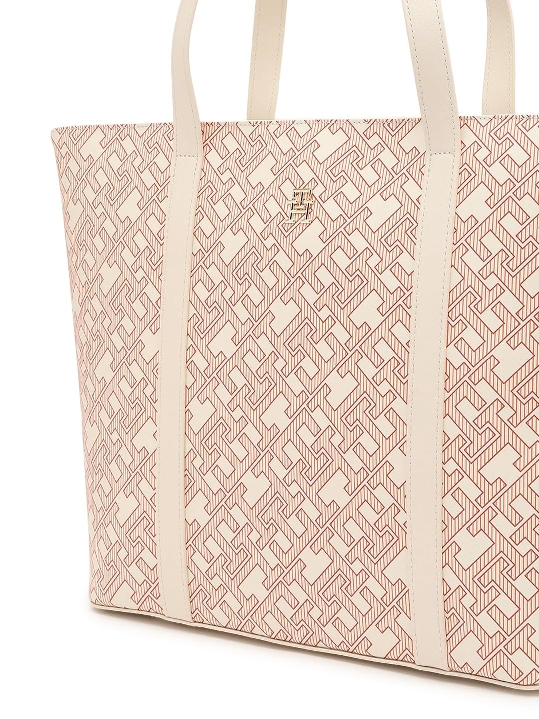 Tommy Hilfiger Logo Orange Pu Tote Bag