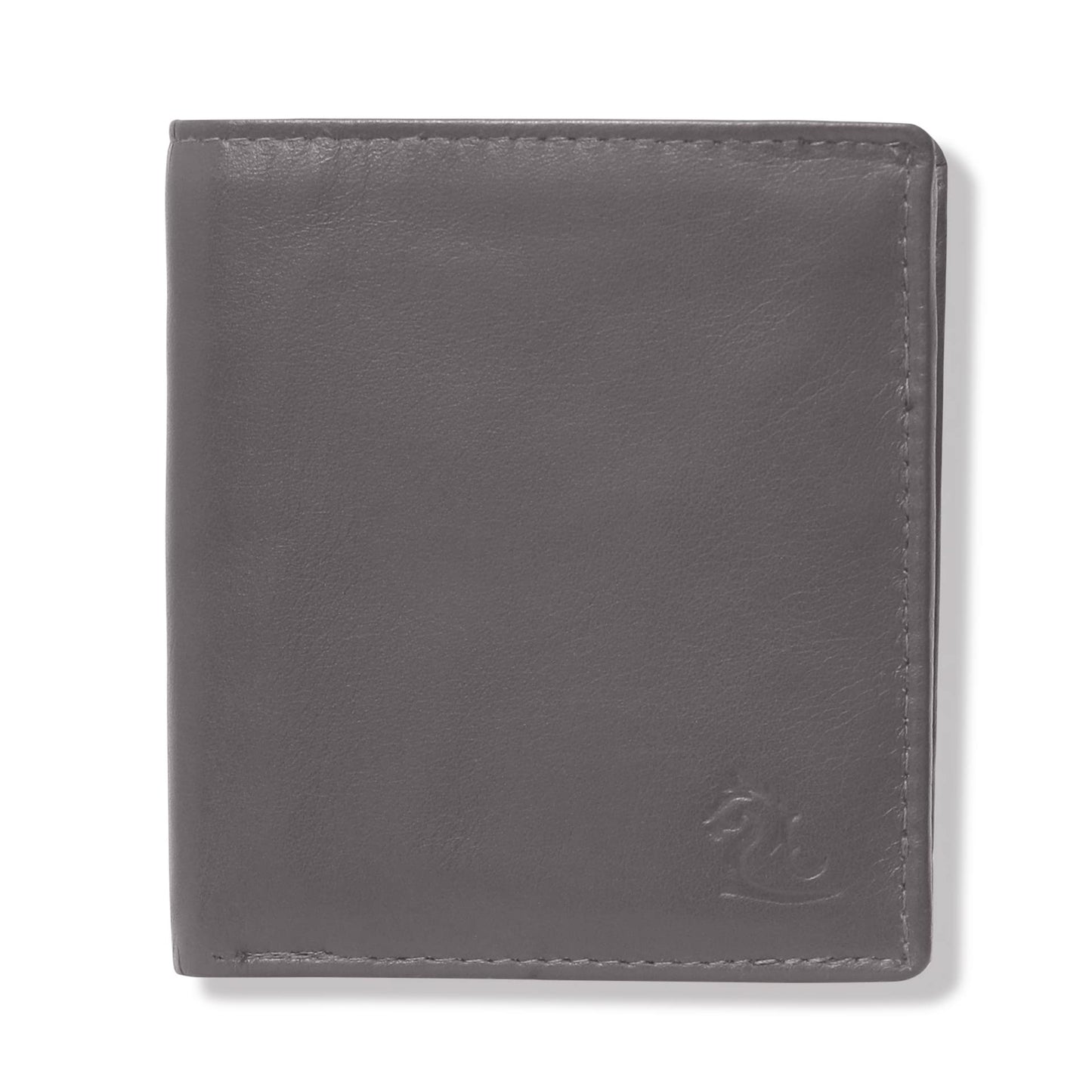 KARA Genuine Leather Wallet for Men - Bi Fold Vertical Dual Color Brown & Blue Men's Wallet with Six Business Card Holding Slots