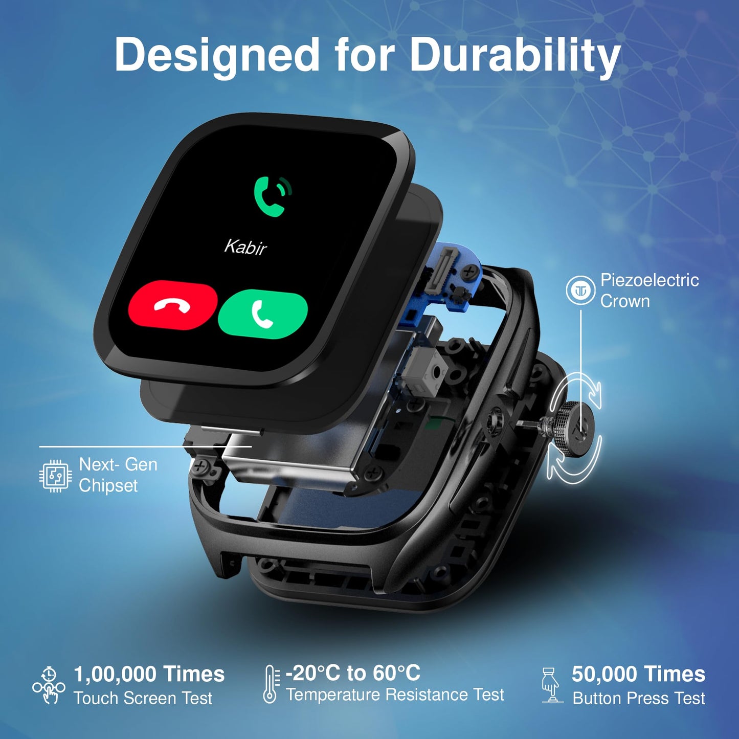 Titan Evolution Smart Watch, 1.85” AMOLED Display, 390 * 450 Pixel Resolution, SingleSync BT Calling, AI Voice Assistant, 100+ Sports Modes & Smartwatch Faces, Upto 7 Day Battery, IP68 (Black)