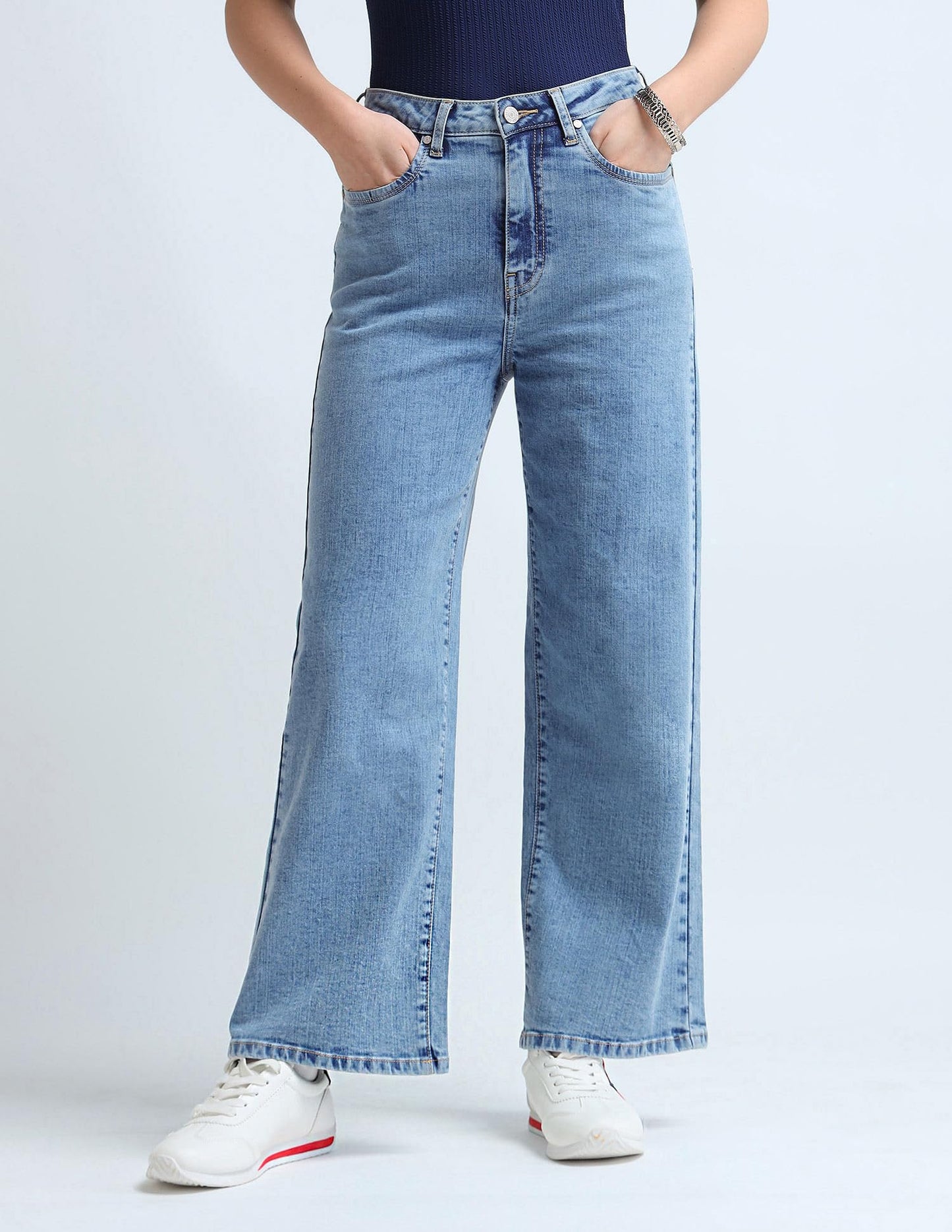 U.S. POLO ASSN. Women's Loose Jeans (UWAW24JEN161_Blue