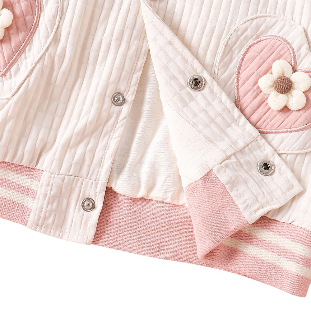 Hopscotch Girls Polyester Waist Length Jackets in White Color For Ages 3-4 Years