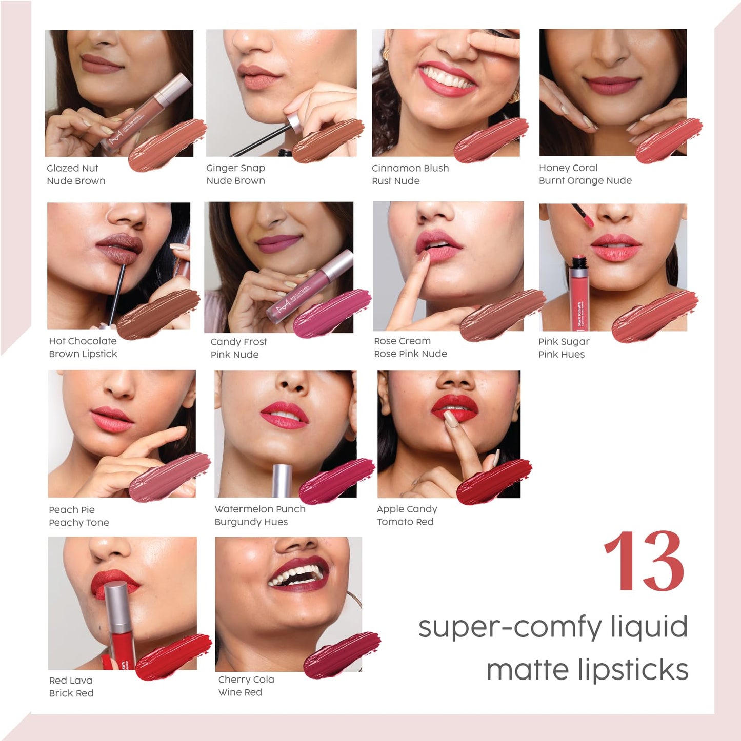 House Of Makeup Hydrating Liquid Lipstick | Nude Shades | Comfy Everyday Lipstick | 5 ml | Cinnamon Blush