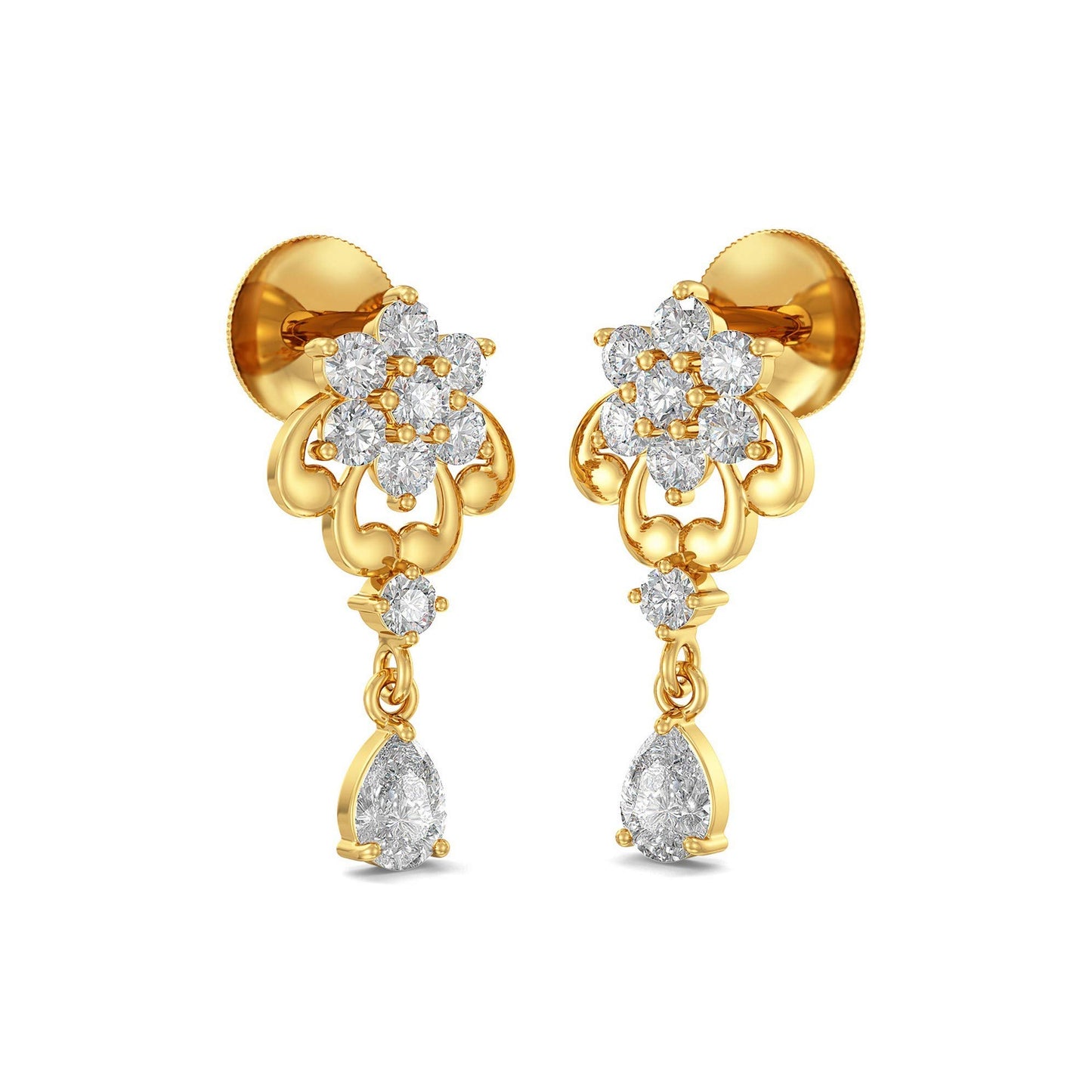 Joyalukkas Impress Collection 22k Yellow Gold Stud Earrings for Women