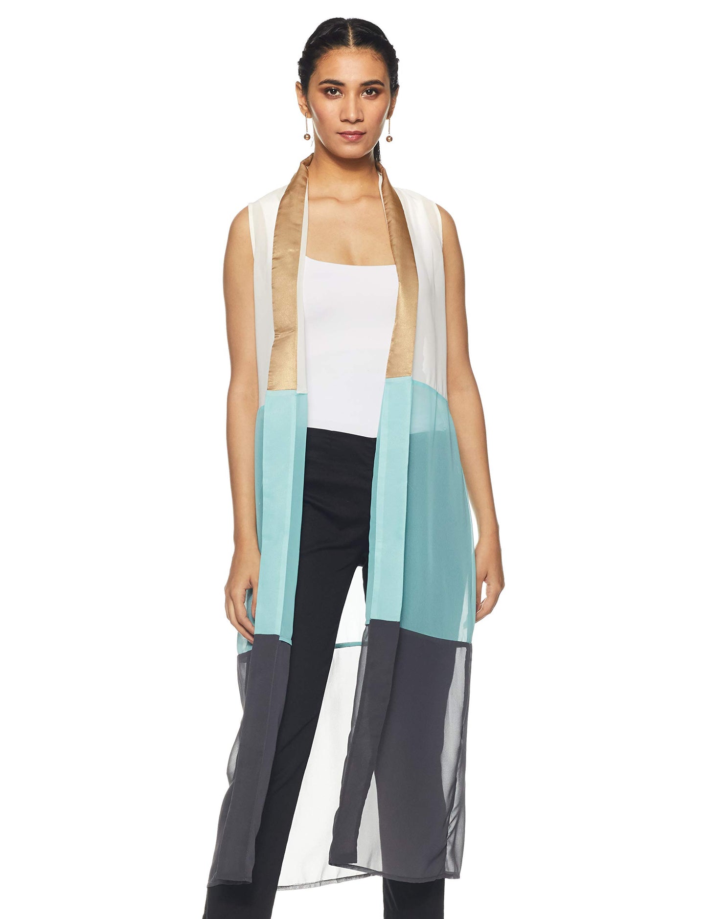 W for Woman Women's Cape Gilet (16AU32520-65110_White_12)