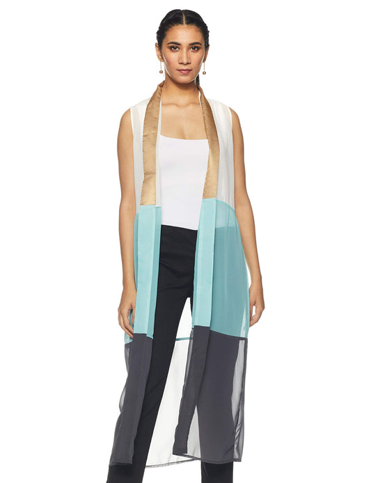 W for Woman Women's Cape Gilet (16AU32520-65110_White_12)