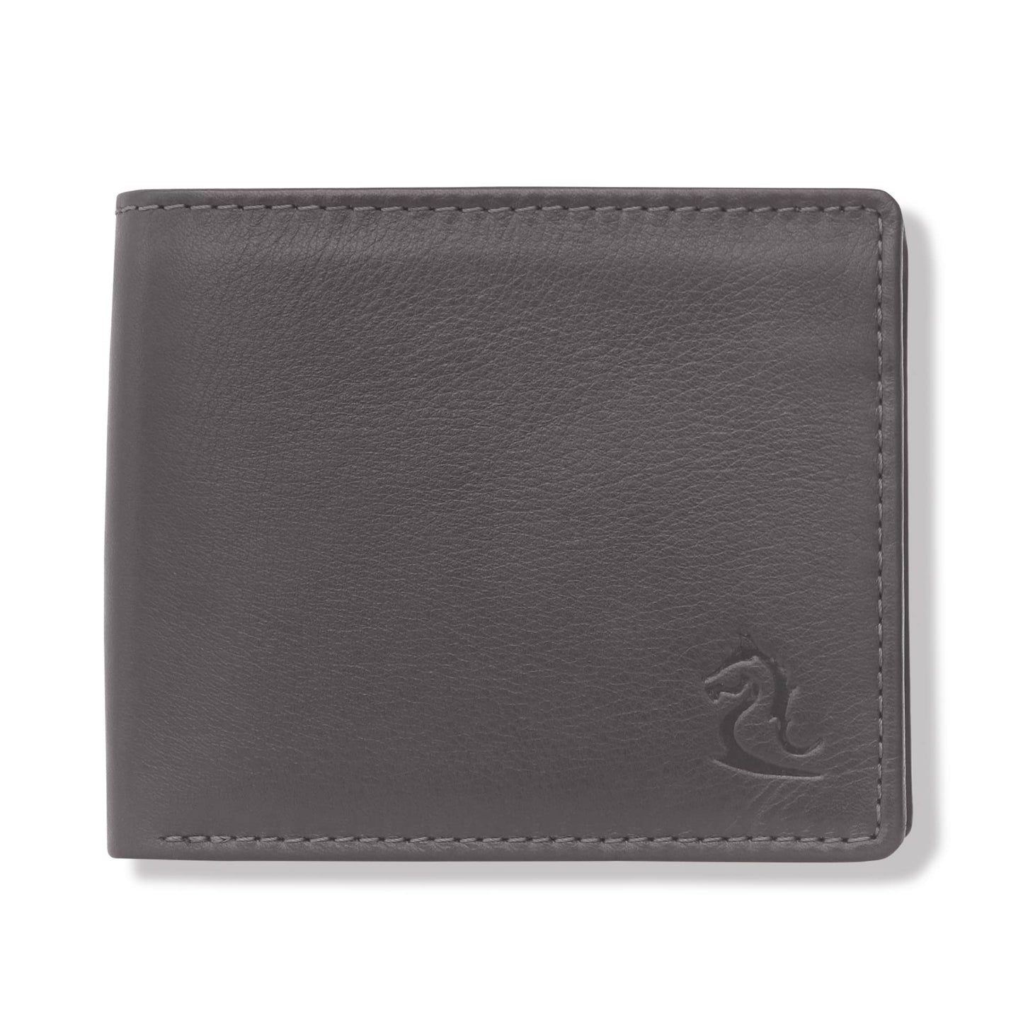 KARA Bifold Genuine Leather Men's Wallet - Regular Dual Color Brown & Blue Wallet for Men with Four Cards Slots